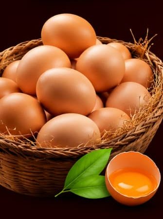 A basket of fresh gavran eggs